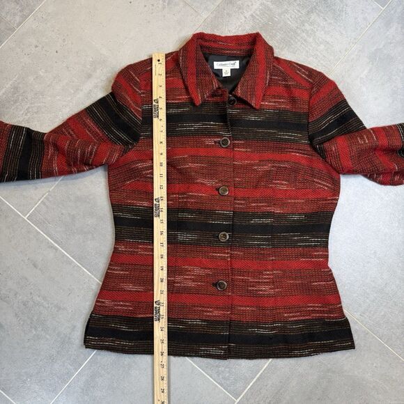 Coldwater Creek Tweed Shacket Jacket Women’s Medium Multicolor Button Down - Picture 5 of 12
